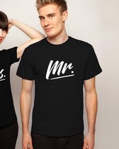 Mr & Mrs T-Shirt (Mr - Maat M) | Koppel Cadeau | Valentijn Cadeautje voor hem & haar