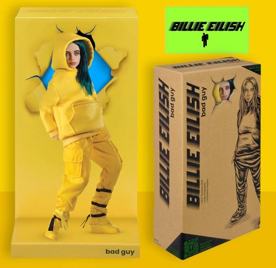 Billie Eilish BAD GUY ブランケット Playmates toys Billie Eilish Pop - Bad Guy muziekvideo - 26 cm | bol