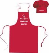 mijncadeautje - kinderschort - Hier helpt een geweldige dochter - Rood
