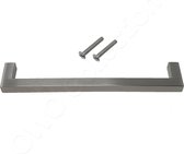 Design handgreep deurgreep greep voor kast - lade - laatje - deur - handgrepen - grepen - keukenkastje - RVS - 20,4cm - geborsteld staal zilvermat