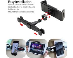 Universele tablet houder voor in de auto - Hoge kwaliteit - Zwart - iPad Houder - Tablet houder - Auto hoofdsteun houder voor iPad en Tablets - Tablet holder - 360 Graden Draaibaar - Tablet Standaard - Tabletholder for car - iPadholder - Universeel
