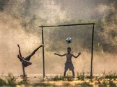 Voetballende Kinderen in Thailand - Lastige Puzzel 500 Stukjes | Azië - Kinderen - Voetbal