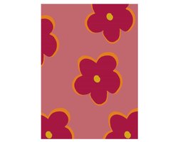 HappyBook - Notebook - Journal - Notitieboek - A4 - Bloemen - Roze - Rood - Bloom - Flower -Softcover - Gelijnd - Elastiek - Werk - Studie - Dagboek - School - Vrolijk - Fleurig - Cadeau - Relatiegeschenk - Boekenlegger - Flower Journal - FlowerDiary