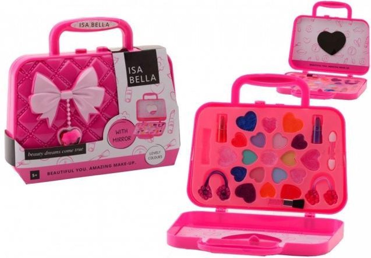 Isabella make-up koffer met spiegel, 25-delig