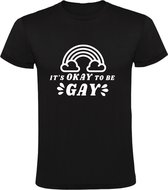It's okay to be gay  Heren t-shirt | homo | gaypride | gayparade | lesbian | lesbisch | liefde | kado | Zwart