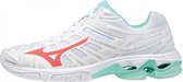 Mizuno Wave Voltage Dames - Sportschoenen - wit/groen - maat 42.5