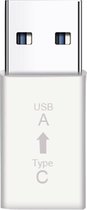 USB C 3.1 female naar USB A 3.0 opzetstuk - Wit