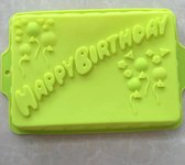 Bakvorm - Cakevorm - Siliconen - Taartvorm -  Happy Birthday - Kind - Feest - Taart - 34cm x 23cm