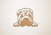 Wanddecoratie - Hond - Shar-Pei 3 - XS - 23x29cm - Eiken - muurdecoratie - Line Art