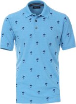 Casa Moda Polo Shirt Palmboom Motief Blauw 903339800 - M