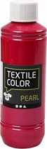 Textielkleur, parelmoer, roze, 250 ml/ 1 fles