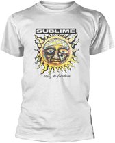Sublime Heren Tshirt -M- 40Oz To Freedom Wit