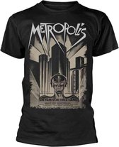 Plan 9 Unisex Tshirt -L- METROPOLIS - POSTER Zwart