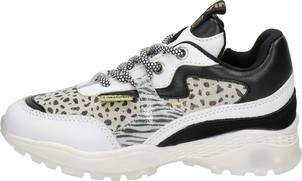 Vingino MANDY Meisjes Running fashion sneaker - Zwart - Maat 36 | bol.com