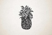 Wanddecoratie - Ananas - S - 58x35cm - Zwart - muurdecoratie - Line Art