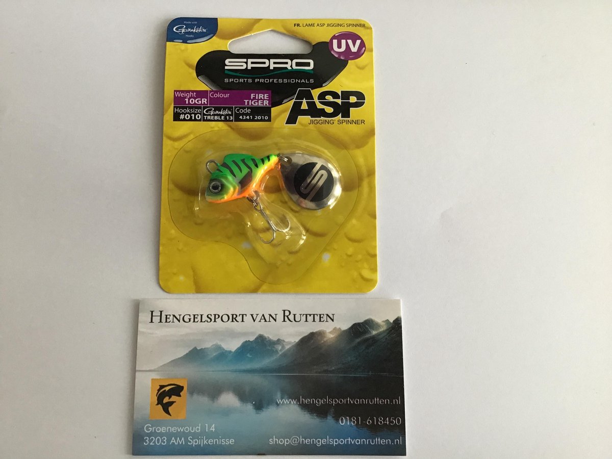 Spro ASP Jigging Spinner 10gr - Treble Hook 10 - Kleur : Firetiger
