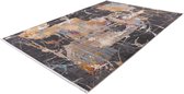 Artist Vloerkleed Kunst Vintage look Cross Woven Tapijt Karpet - 160x230 - Paars - Zwart – Beige – Blauw – Oranje