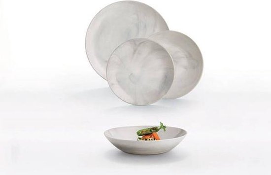Luminarc Diwali Marble Serviesset - 18 delig - Graniet Marmer Look - Cadeau voor man - Cadeau voor vrouw - Kerstcadeau — afbeelding 3