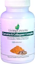 Livinggreens Curcuma & Collagen Complex, Turmeric, Collagen, Green-lipped Mussel, Glucosamine, Msm, Chondroitin, Manganese, Vitamin C, Curcuma Longa, Turmeric