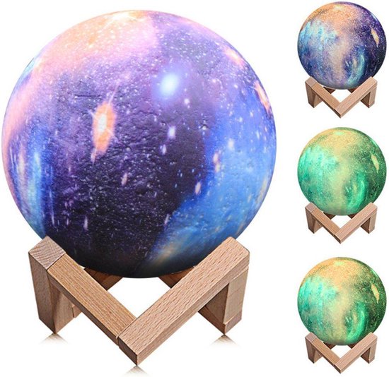 3D LED NachtLampje Planeet - Met Afstandsbediening — afbeelding 4