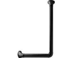 SecuCare Wandbeugel Aluminium Zwart 90˚ Extra grip - Handgreep - Wandgreep voor Douche / Toilet / Bad - Inclusief ophangmateriaal