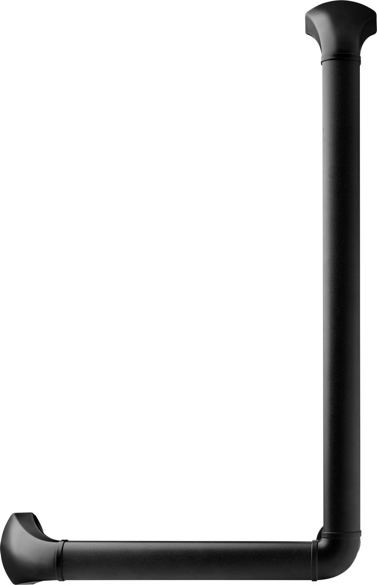 SecuCare Wandbeugel Aluminium Zwart 90˚ Extra grip - Handgreep - Wandgreep voor Douche / Toilet / Bad - Inclusief ophangmateriaal