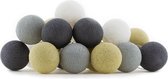 Cotton Ball Lights Regular lichtslinger - grijs en beige - Sand/Grey 20