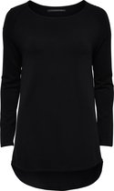 ONLY ONLMILA LACY L/S LONG PULLOVER KNT NOOS Dames Trui Zwart - Maat M