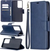 Samsung Galaxy S21 Ultra hoesje - Wallet bookcase - Blauw - GSM Hoesje - Telefoonhoesje Geschikt Voor: Samsung Galaxy S21 Ultra