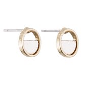 Juleeze Oorbellen Goudkleurig Metaal, Kunststof Rond Oorbellen Dames Oorhangers