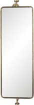 Clayre & Eef Wandspiegel 25*17*80 cm Goudkleurig Ijzer / glas Rechthoek Grote Spiegel Muur Spiegel