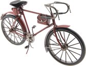 Clayre & Eef Decoratie Fiets 28*16*7 cm Rood Ijzer Decoratief Figuur Decoratieve Accessoires