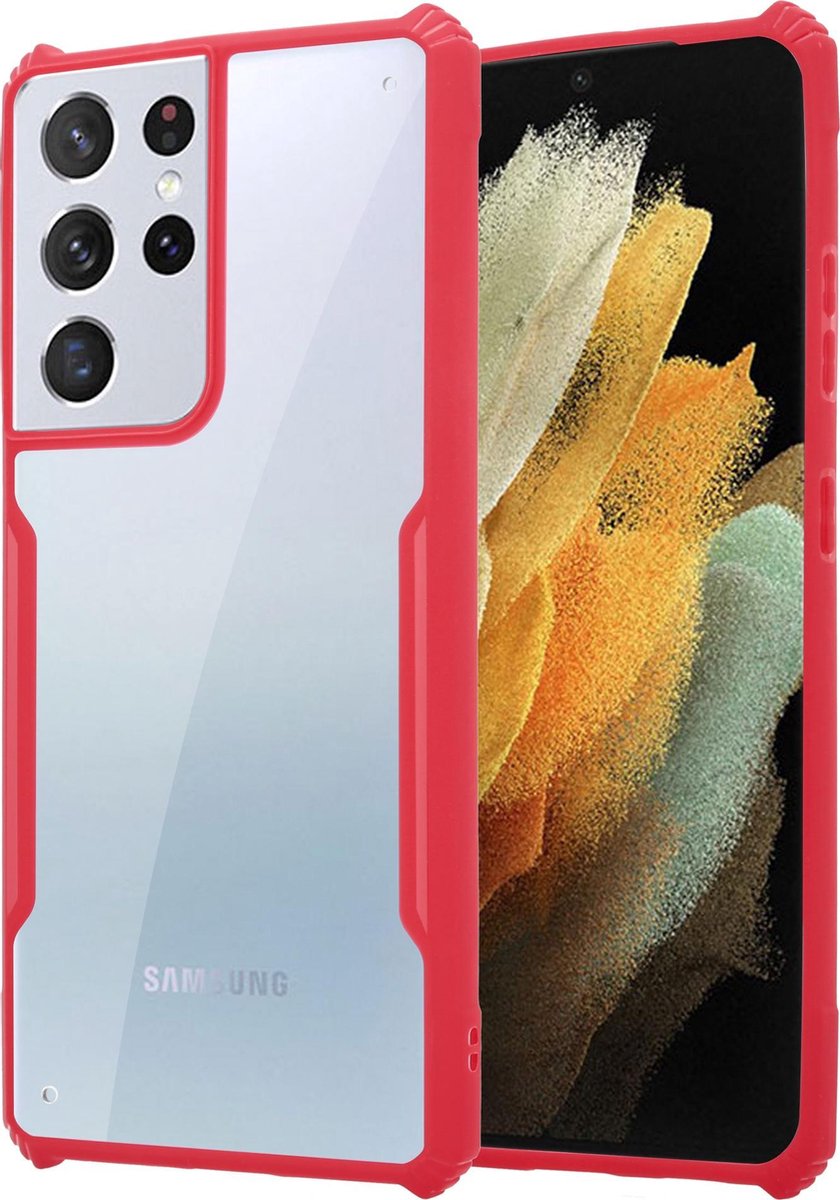 Shieldcase Samsung Galaxy S21 Ultra bumper case - rood