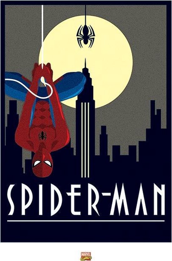 Pyramid Poster - Marvel Deco Spiderman Hanging - 80 X 60 Cm - Multicolor