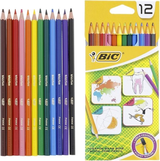 BIC - Crayons de couleur - 12 couleurs | bol.com