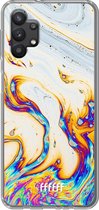 6F hoesje - geschikt voor Samsung Galaxy A32 5G -  Transparant TPU Case - Bubble Texture #ffffff