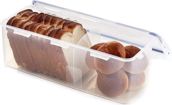 Lock&Lock Brood Bewaardoos - Vershouddoos voor Brood - Brooddoos - Broodtrommel - Brood bewaren - Opbergdoos - Bewaardoos met deksel - Voorraaddoos - 100% luchtdicht - BPA vrij - 5 liter - Transparant