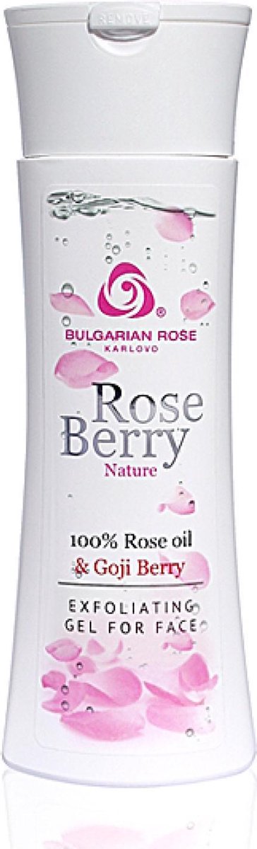 Exfoliating shower gel Rose Berry Nature | Exfoliërende douchegel met D-panthenol, goji-bessen en sinaasappel extract en rozenolie | Rozen cosmetica met 100% natuurlijke Bulgaarse rozenolie en rozenwater