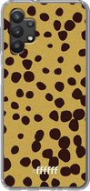 6F hoesje - geschikt voor Samsung Galaxy A32 5G -  Transparant TPU Case - Cheetah Print #ffffff