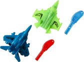 Afschietvliegtuigjes | 2 stuks | Groen en Blauw