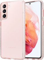 Shieldcase Samsung Galaxy S21 TPU hoesje - transparant / roze glitter