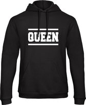 King / Queen Hoodie Lines (Queen - Maat S) | Koppel Cadeau | Valentijn Cadeautje voor hem & haar