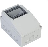 1 RIJIG LEDIGE OPBOUW GROEPENKAST - ELEKTRA KAST - VERDEELKAST - CAMPING ELEKTRA - 6 modulen MET KLEP- ZEKERINGKAST - Afmeting buitenmaat (LxBxH in mm): 218x149x120 - ELEKTRO4ALL