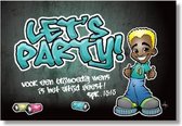 Minikaart grafity let's party - Bijbel - Christelijk - Majestic Ally - 5 stuks