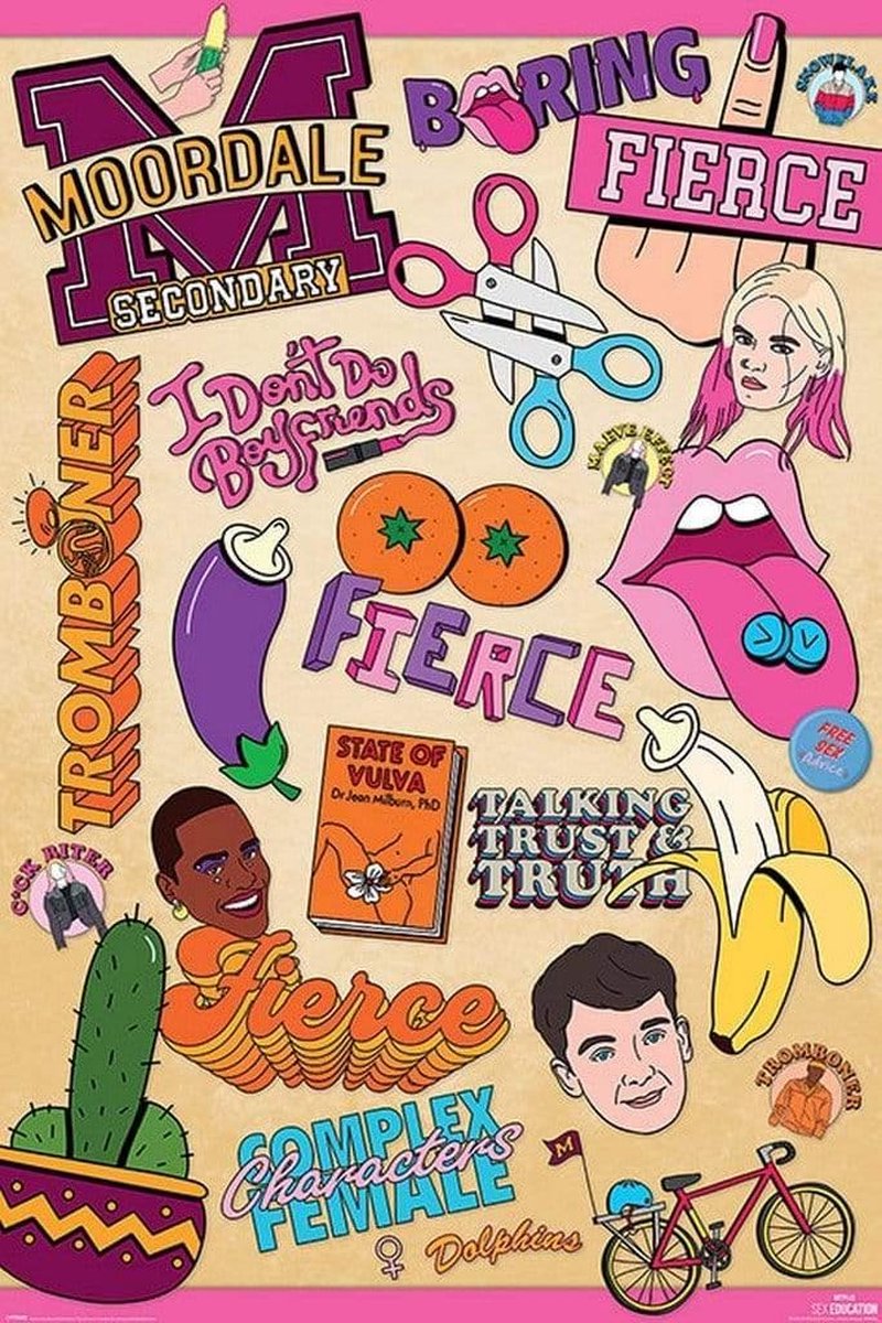 Sex Education Infographic Poster 61x91.5cm