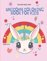 Valentines Day unicorn Coloring Book For Kids Ages 3-6