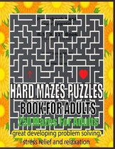 Hard Mazes Puzzles Book For Adults