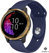 Siliconen Smartwatch bandje - Geschikt voor  Garmin Venu / Garmin Venu SQ sport bandje - donkerblauw - Strap-it Horlogeband / Polsband / Armband