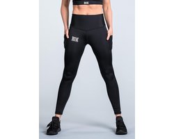 Reeva sportlegging dames - zwarte sportlegging in maat l - seamless/high  waist legging - sportlegging dames squat proof aanbieding bij Bol.com