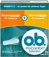 OB ProComfort Selection Tampons Normal (32) & Super (24) - 56 St
